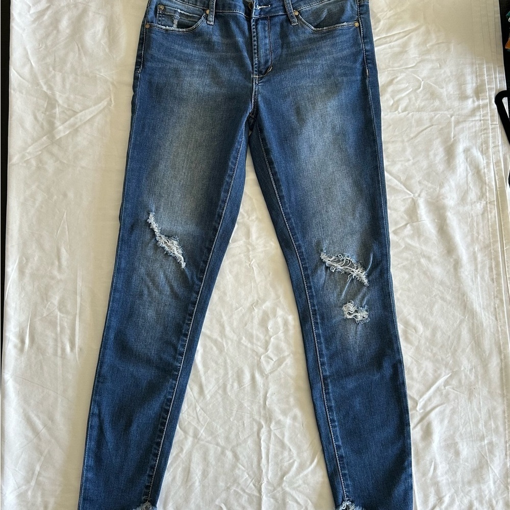 Articles Of Society Blue Skinny Jeans Distressed
